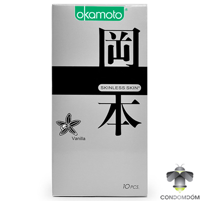 Bao cao su Okamoto Vanilla siêu mỏng hương vani