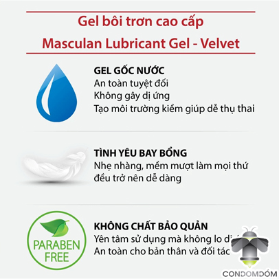 Gel bôi trơn Masculan Velvet