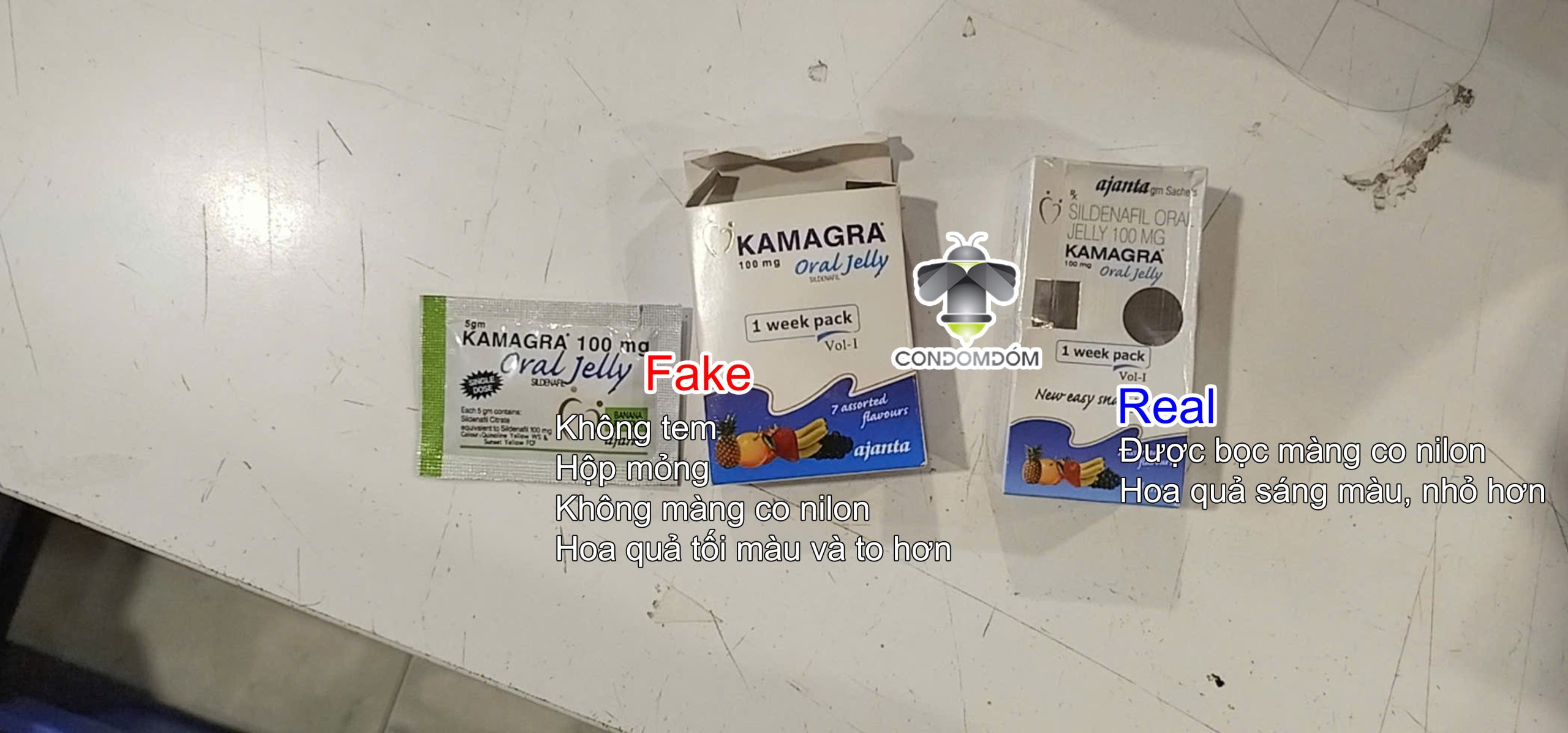 Thêm một mẫu Kamagra Jelly làm giả