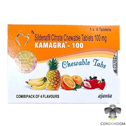 Viên nhai tăng cường sinh lý nam Kamagra Chewable Tabs chính hãng 4 vị